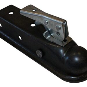 Parts Pro Plus+ 3,500-Lbs Tongue Coupler for Trailer with 2" Channel or Tube Frame - 2" Hitch Ball Socket - Oily Finish