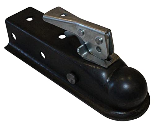 Parts Pro Plus+ 3,500-Lbs Tongue Coupler for Trailer with 2" Channel or Tube Frame - 2" Hitch Ball Socket - Oily Finish