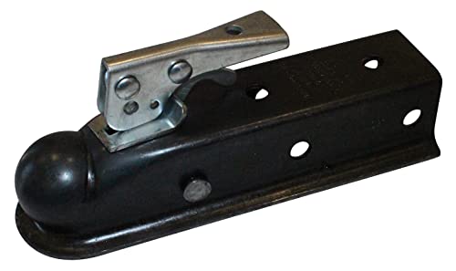 Parts Pro Plus+ 3,500-Lbs Tongue Coupler for Trailer with 2" Channel or Tube Frame - 2" Hitch Ball Socket - Oily Finish