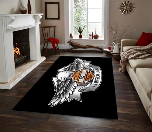 Moto Gp, Motorsport Rugs, Harley for Garage Rug, Personalized Rug, Non-Slip Backing,Themed Rug, Rug for Living Room, ms0205.2(39”x59”)=100x150cm