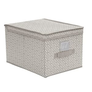 simplify boho large storage box | foldable | collapsible | flip top lid | bedroom & closet organization | clothes | toys | grey