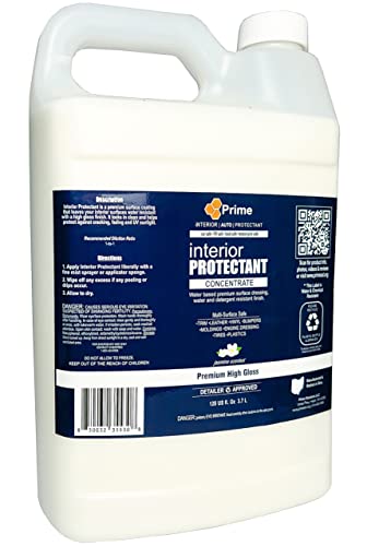 Prime Solutions Surface Defense + Revive Spray - Hydrophobic Silicon Dioxide Protectant & Conditioner (Upholstery, Leather, Vinyl, Plastic, Rubber, & Fabric Surfaces) - Repel Dust, Lint, Staining