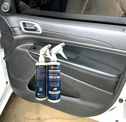 Prime Solutions Surface Defense + Revive Spray - Hydrophobic Silicon Dioxide Protectant & Conditioner (Upholstery, Leather, Vinyl, Plastic, Rubber, & Fabric Surfaces) - Repel Dust, Lint, Staining