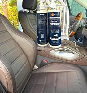 Prime Solutions Surface Defense + Revive Spray - Hydrophobic Silicon Dioxide Protectant & Conditioner (Upholstery, Leather, Vinyl, Plastic, Rubber, & Fabric Surfaces) - Repel Dust, Lint, Staining