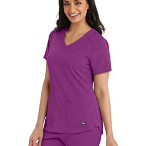 BARCO Grey's Anatomy Stretch GRST011 Women's Emma Scrub Top Bright Iris S