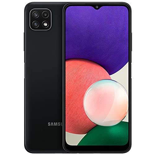 SAMSUNG Galaxy A22 (64GB, 4GB) 6.4", 5000mAh Battery, 48MP Quad Camera, Dual SIM GSM 4G Volte Unlocked (T-Mobile, Metro, Global) International Model A225M/DSN (Fast Car Charger Bundle, Black)