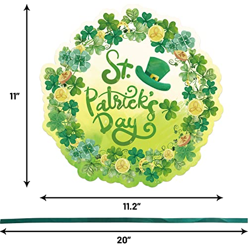 St. Patrick's Day Door Sign Hanging Decorations Shamrock Wreath Welcome Home Decor Party Supply