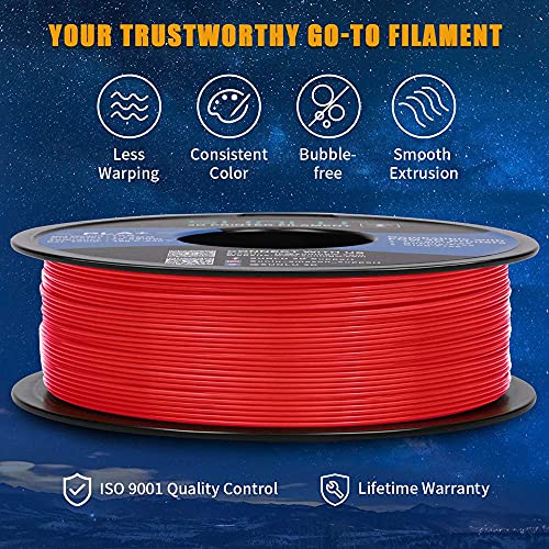 PLA+ 3D Printer Filament 1.75mm, SUNLU PLA Filament PRO, Dimensional Accuracy +/- 0.02 mm, 1 kg Spool, 1.75 PLA Plus, Grey+Red