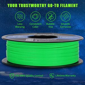 PLA+ 3D Printer Filament 1.75mm, SUNLU PLA Filament PRO, Dimensional Accuracy +/- 0.02 mm, 1 kg Spool, 1.75 PLA Plus, Grey+Green