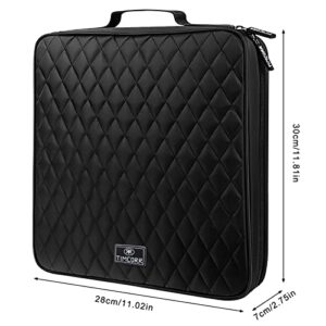 TIMCORR CD Case DVD Holder Storage: 160 Capacity DVD Cases Organizer Portable Wallet Storage - CD Plastic Protective Carrying Binder for Home Travel (Black)