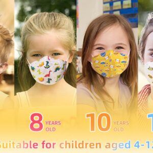 Kids Disposable Face Mask, 30 Pack Individually Wrapped Masks for Children,4-Ply Breathable Safety Masks for Boys and Girls(Aged 4-12)