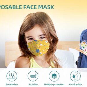 Kids Disposable Face Mask, 30 Pack Individually Wrapped Masks for Children,4-Ply Breathable Safety Masks for Boys and Girls(Aged 4-12)