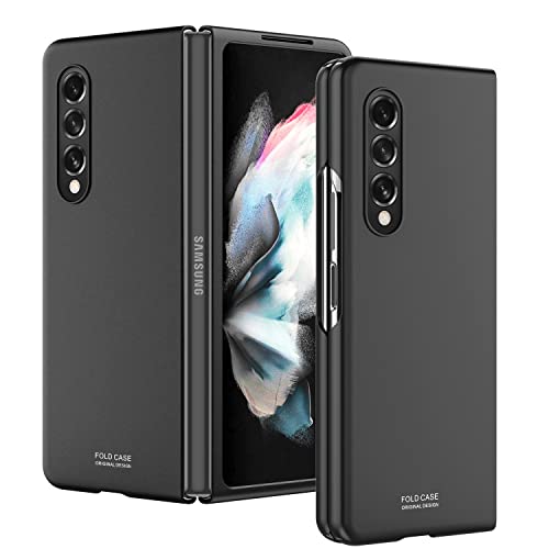 BSNRM MOSIKE Slim Designed for Galaxy Z Fold 3 Case, Ultra-Thin Hard PC Shockproof Anti-Scratch Bumper Case for Galaxy Z Fold 3 5G 2021 (Black), (FZ-Z Fold 3 PYK-Black)