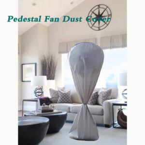 WINCOVER Fan Cover Fan Covers Outdoor Pedestal Fan Cover Waterproof House Fan Dust Cover Indoor Fan Cover Outdoor Standing Fan Covers Outdoor Pedestal Fan Covers (Gray)