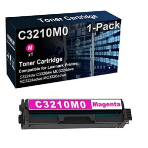 siniya 1-pack compatible c3210m0 laser printer toner cartridge (magenta) used for c3224 c3326 mc3224 mc3326 printer (high yield)