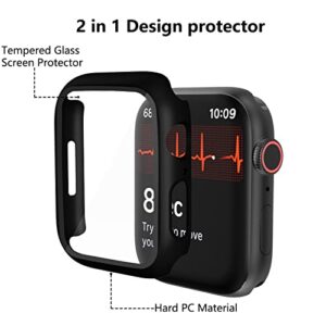 12 Pack Case for Apple Watch Series 9 & Series 8&7 45mm with Tempered Glass Screen Protector, Haojavo PC Hard Ultra-Thin Scratch Resistant Bumper Protective Cover for iWatch 45mm Accessories