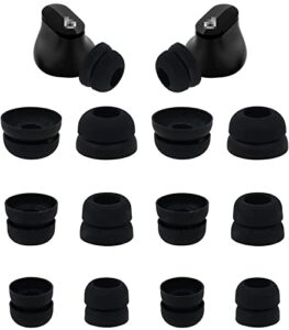 alxcd double flange eartips compatible with beats studio buds & fit pro, s/m/l sizes 6 pairs double flange earbud tips ear tips, compatible with beats studio buds, black sml