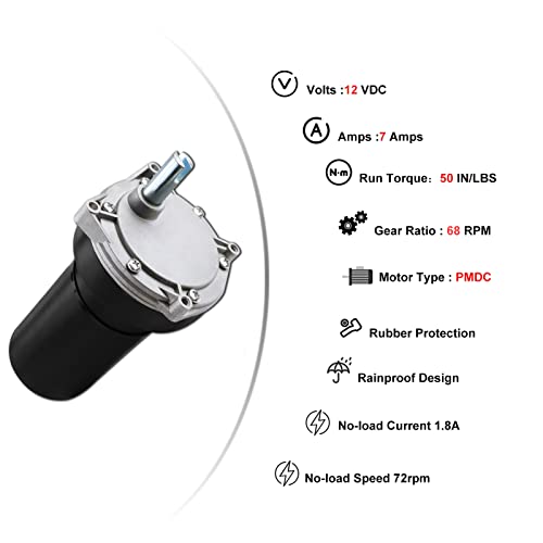 Rear Electric Stabilizer Jack Motor Compatible with Lippert 113407 352338 138445 178562 162307, for Stabilizer Jacks 337199 298707 369774, Replaces C-800 K01531A800 K01531-A800 K01285C800 K01285-C800