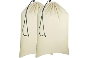 gratico 2 pack extra large canvas heavy duty natural cotton multi use size 28''x 36'' laundry bags
