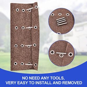 RISTOW RV Step Covers 3 Pack 22" Wide RV Step Rug with Install Hooks Fit 8-11" Deep Camper Step Cover RV Stair Covers Ideal for Wide Radius Steps - Brown