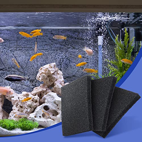 3 Pieces Aquarium Sponge Filter Bio Sponge Filter Pad Cut to Fit Foam for Aquarium Fish Tank Open Cell Foam Sheet Filter Foam Sponges