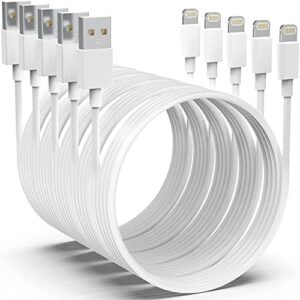 [Apple MFi Certified] iPhone Charger 5pack[6/6/6/10/10FT] Long Lightning Cable Fast Charging Cord iPhone Charging Cable Compatible iPhone 14/14 Pro/Max/13/12/11 Pro Max/XS MAX/XR/XS/X/8/7/Plus iPad