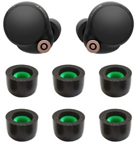 rqker foam ear tips compatible with sony wf-1000xm4 earbuds, 3 pairs medium size soft memory foam replacement ear tips earbud tips eartips compatible with sony wf-1000xm4, black m