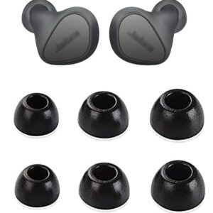 Rqker Foam Ear Tips Compatible with Jabra Elite 3 in Ear Earbuds, 3 Pairs S/M/L Sizes Replacement Memory Foam Ear Tips Earbud Tips Eartips Compatible with Jabra Elite 3, Black SML