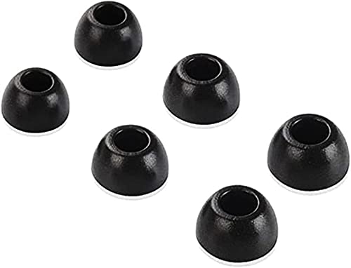 Rqker Foam Ear Tips Compatible with Jabra Elite 3 in Ear Earbuds, 3 Pairs S/M/L Sizes Replacement Memory Foam Ear Tips Earbud Tips Eartips Compatible with Jabra Elite 3, Black SML