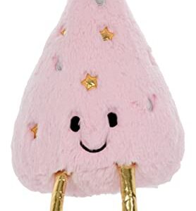 iscream Kawaii Furry 11.5" x 7.5" Holiday Tree Embroidered Accent Embellished Pillow