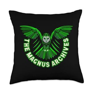 the magnus archives gift throw pillow, 18x18, multicolor