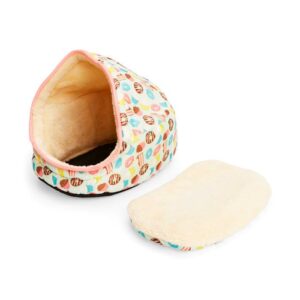 EveryYay Snooze Fest Sweet-Print Cuddle Cup Ferret Bed, 11" L X 8.5" W X 9" H