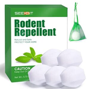 SEEKBIT 5 Pack Rodent Repellent Peppermint Oil to Repels Mice and Rats Squirrel and Other Rodents for Home Garages RV Closets Trucks Car Engines, Mouse Deterrent for Keep Mice Out
