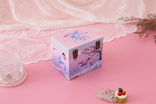 Agitation Unicorn Princess Wooden Musical Jewelry Box - Unicorn Gifts for Girls (Purple Unicorn3)