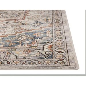 Sonoma Emperial Natural/ Rust/ Blue Viscose Area Rug