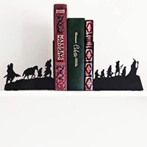 Home Decor Bookends for Heavy Books- Book Ends to Hold Books in Office- Book Organizer for Kids Room- Bookends for Shelves- Black Home Decor Accents