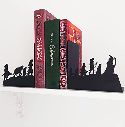 Home Decor Bookends for Heavy Books- Book Ends to Hold Books in Office- Book Organizer for Kids Room- Bookends for Shelves- Black Home Decor Accents