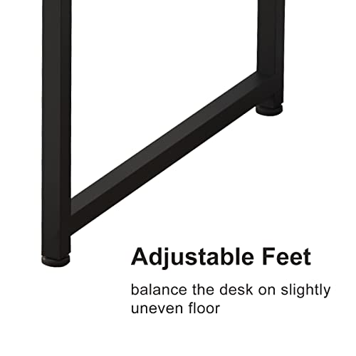 XKZG Computer Desk 54 Inch L Shaped Corner Desk for Home Office Writing Study Workstation Industrial Style PC Laptop Table Gaming Desk Save Space Easy Assembly (Brown, 54.3" × 54.3")