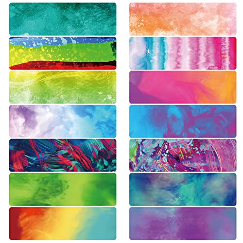 Lucky Goddness Watercolor Infusible Transfer Ink Sheets, 14 Pcs 4.5x12 Pre-Inked Sublimation Paper for DIY T- Shirts, Mug Heat Press, Coaster Blank