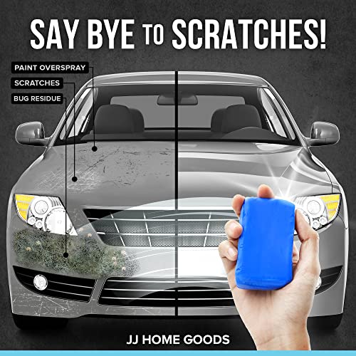 JJ Care Clay Bar - Contains 3 Pack 300gram Clay Bar for Car Detailing (3x100g) + 16.9 fl. oz Clay Bar Lubricant + 2 Pack Microfiber Cloth - Clay Bar Kit - Clay Bars Auto Detailing