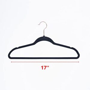 Displays By Jack Non-Slip Velvet Hangers, Black, 30 Pack