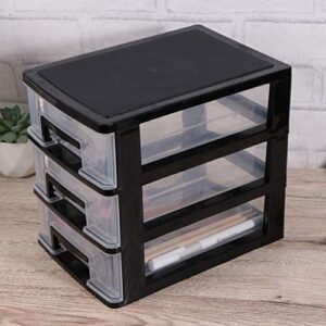 SEWACC Three- Layer Plastic Closet Drawer Type Storage Cabinet Multifunction Storage Rack Portable Organizer Furniture