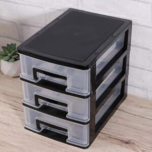 SEWACC Three- Layer Plastic Closet Drawer Type Storage Cabinet Multifunction Storage Rack Portable Organizer Furniture