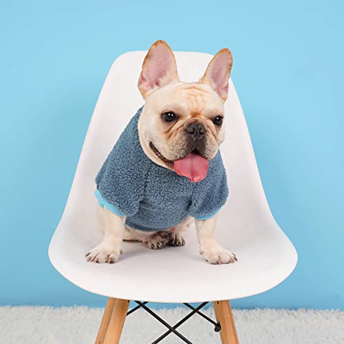 Sweaters Dog Winter Warm Clothes - Hoodies Jackets Sherpa Dog Apparel & Accessories Small Medium Large Pet Clothes Holiday Party for Pet cat Dog Little Daisy Sky Blue 12LBS