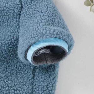 Sweaters Dog Winter Warm Clothes - Hoodies Jackets Sherpa Dog Apparel & Accessories Small Medium Large Pet Clothes Holiday Party for Pet cat Dog Little Daisy Sky Blue 12LBS