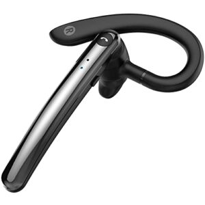 morebili bluetooth headset, wireless headphone business earpiece v5.0 hands-free earphones with built-in mic for driving/business/office, compatible with iphone and android (f990-black)