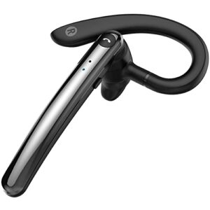 Morebili Bluetooth Headset, Wireless Headphone Business earpiece V5.0 Hands-Free Earphones with Built-in Mic for Driving/Business/Office, Compatible with iPhone and Android (F990-Black)