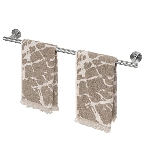 HITSLAM Brushed Nickel 25.7 Inch Towel Bar for Bathroom, SUS304 Stainless Steel Bathroom Towel Rack Wall Mounted, Modern Home Decor Bath Towel Holder with Hardware Accessories