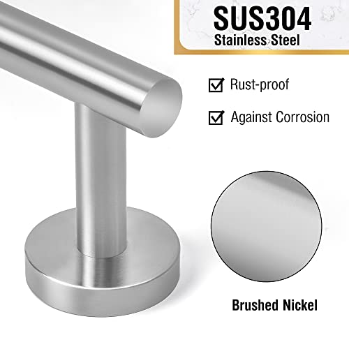 HITSLAM Brushed Nickel 25.7 Inch Towel Bar for Bathroom, SUS304 Stainless Steel Bathroom Towel Rack Wall Mounted, Modern Home Decor Bath Towel Holder with Hardware Accessories