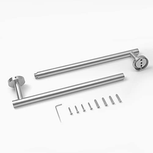 HITSLAM Brushed Nickel 25.7 Inch Towel Bar for Bathroom, SUS304 Stainless Steel Bathroom Towel Rack Wall Mounted, Modern Home Decor Bath Towel Holder with Hardware Accessories